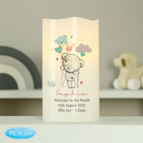 Personalised Tiny Tatty Teddy Dream Big Pink Nightlight LED Candle 1 Personalised Tiny Tatty Teddy Dream Big Pink Nightlight LED Candle
