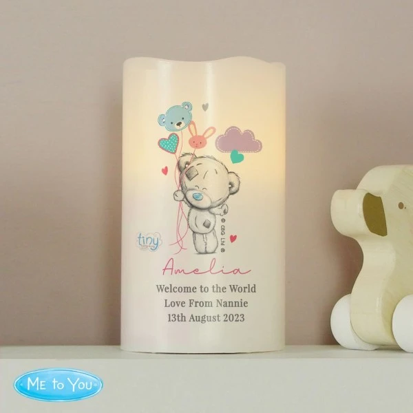 Personalised Tiny Tatty Teddy Dream Big Pink Nightlight LED Candle 2 Personalised Tiny Tatty Teddy Dream Big Pink Nightlight LED Candle - Image 2