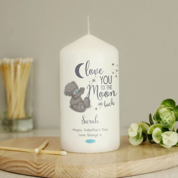 Personalised Me To You "Love You To The Moon And Back" Pillar Candle 1 Personalised Me To You "Love You To The Moon And Back" Pillar Candle