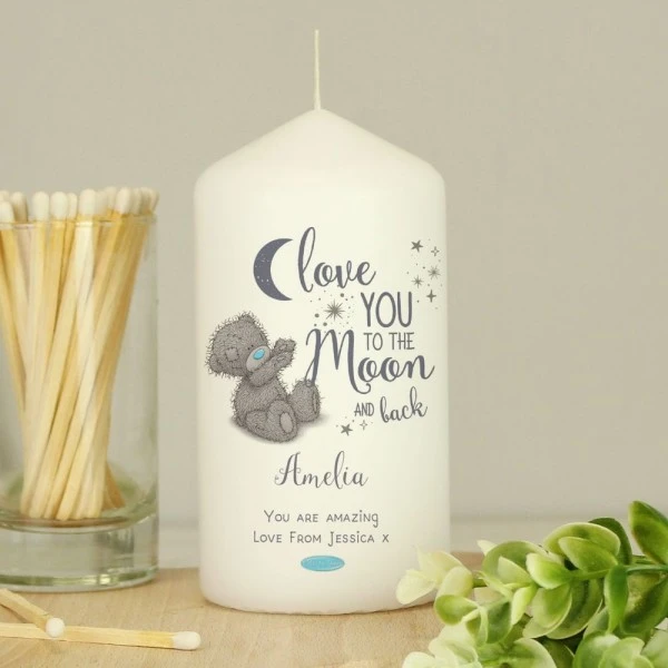 Personalised Me To You "Love You To The Moon And Back" Pillar Candle 2 Personalised Me To You "Love You To The Moon And Back" Pillar Candle - Image 2