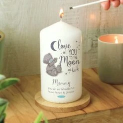 Personalised Me To You "Love You To The Moon And Back" Pillar Candle 6 Personalised Me To You "Love You To The Moon And Back" Pillar Candle -Xmas Decor Shop p0409d48 2
