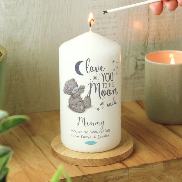 Personalised Me To You "Love You To The Moon And Back" Pillar Candle 3 Personalised Me To You "Love You To The Moon And Back" Pillar Candle - Image 3