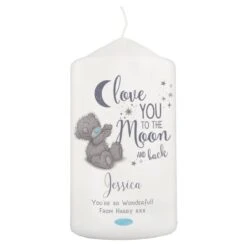 Personalised Me To You "Love You To The Moon And Back" Pillar Candle 7 Personalised Me To You "Love You To The Moon And Back" Pillar Candle -Xmas Decor Shop p0409d48 3