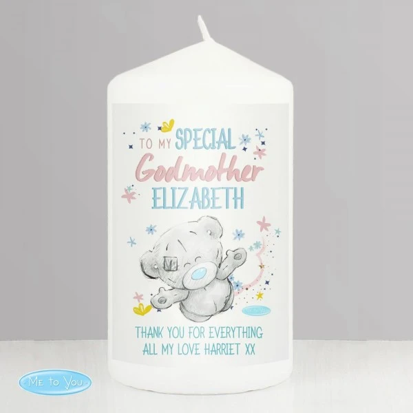 Personalised Me To You Godmother Pillar Candle 1 Personalised Me To You Godmother Pillar Candle