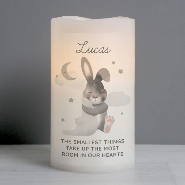 Personalised Baby Bunny LED Candle 1 Personalised Baby Bunny LED Candle
