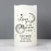 Personalised Baby To The Moon And Back LED Candle