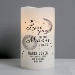 Personalised Baby To The Moon And Back LED Candle -Xmas Decor Shop p0409d79 2