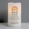 Personalised In Loving Memory Rainbow LED Candle