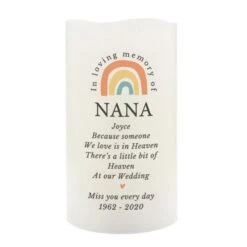 Personalised In Loving Memory Rainbow LED Candle -Xmas Decor Shop p0409d92 1