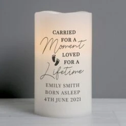Personalised Carried For A Moment Led Candle