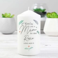 Personalised You're Like A Mum To Me Pillar Candle -Xmas Decor Shop p0409d96 2