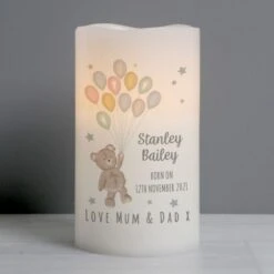 Personalised Teddy & Balloons Nightlight LED Candle 8 Personalised Teddy & Balloons Nightlight LED Candle -Xmas Decor Shop p0409e04 3