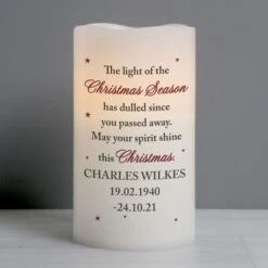 Personalised Christmas Season Memorial LED Candle 6 Personalised Christmas Season Memorial LED Candle -Xmas Decor Shop p0409e07 2