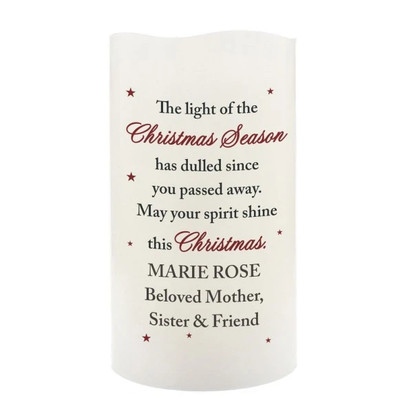 Personalised Christmas Season Memorial LED Candle 4 Personalised Christmas Season Memorial LED Candle - Image 4