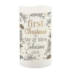 Personalised First Christmas LED Candle -Xmas Decor Shop p0409e08 4