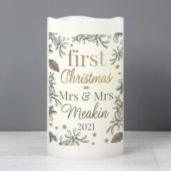 Personalised First Christmas LED Candle -Xmas Decor Shop p0409e08 5