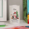 Personalised 1st Christmas Penguin LED Candle