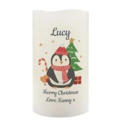 Personalised 1st Christmas Penguin LED Candle 9 Personalised 1st Christmas Penguin LED Candle -Xmas Decor Shop p0409e10 4