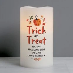 Personalised Trick Or Treat LED Candle 11 Personalised Trick Or Treat LED Candle -Xmas Decor Shop p0409e11 5