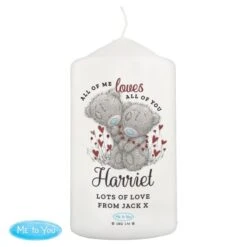 Personalised Me To You Valentine Pillar Candle -Xmas Decor Shop p0409e13 2