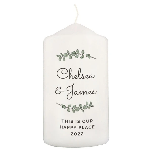 Personalised Botanical Pillar Candle 3 Personalised Botanical Pillar Candle - Image 3