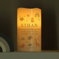 Personalised Safari Animals LED Candle -Xmas Decor Shop p0409e17 3