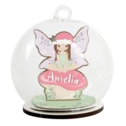 Personalised Wooden Fairy Glass Bauble 5 Personalised Wooden Fairy Glass Bauble -Xmas Decor Shop p050707 3