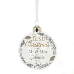 Personalised First Christmas As... Glass Bauble 9 Personalised First Christmas As... Glass Bauble -Xmas Decor Shop p050717 4