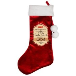 Personalised Special Delivery Luxury Red Stocking -Xmas Decor Shop p0510g05 2