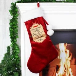 Personalised Special Delivery Luxury Red Stocking -Xmas Decor Shop p0510g05 3
