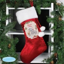 Personalised Me To You Reindeer Luxury Red Stocking 9 Personalised Me To You Reindeer Luxury Red Stocking -Xmas Decor Shop p0510g09 4