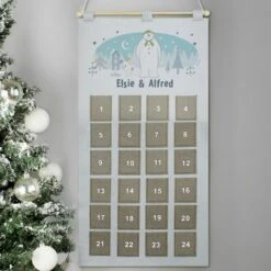 Personalised The Snowman And The Snowdog Advent Calendar In Silver Grey -Xmas Decor Shop p0510i48 2