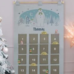 Personalised The Snowman And The Snowdog Advent Calendar In Silver Grey -Xmas Decor Shop p0510i48 3