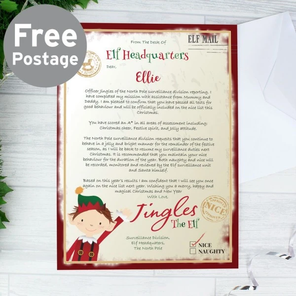 Personalised Elf Surveillance Christmas Letter 1 Personalised Elf Surveillance Christmas Letter