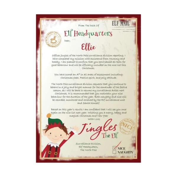Personalised Elf Surveillance Christmas Letter 2 Personalised Elf Surveillance Christmas Letter - Image 2
