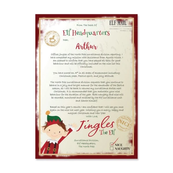 Personalised Elf Surveillance Christmas Letter 5 Personalised Elf Surveillance Christmas Letter - Image 5