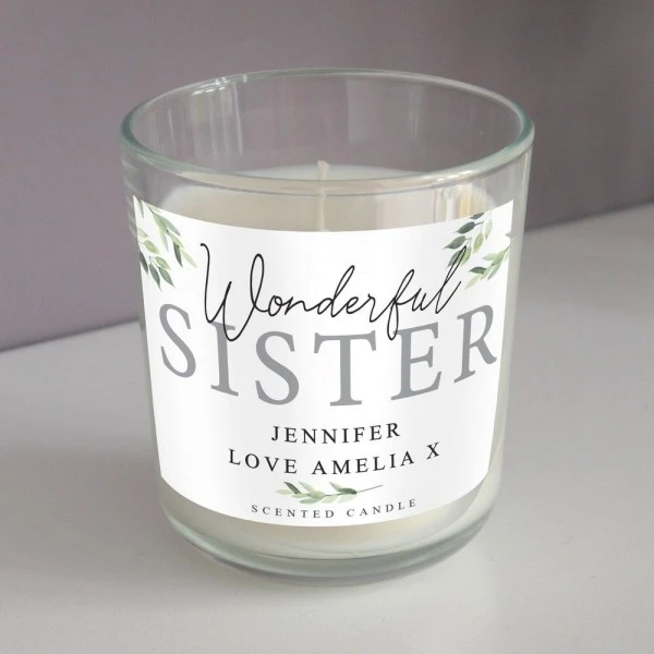 Personalised Botanical Leaves Scented Jar Candle 9 Personalised Botanical Leaves Scented Jar Candle - Image 9