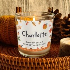 Personalised Pumpkin Scented Jar Candle -Xmas Decor Shop p0512ad01 2