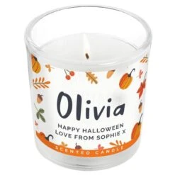 Personalised Pumpkin Scented Jar Candle -Xmas Decor Shop p0512ad01 3