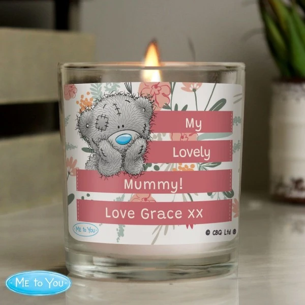 Personalised Me To You Floral Scented Jar Candle 1 Personalised Me To You Floral Scented Jar Candle