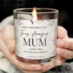 Personalised Mothers Day Floral Scented Jar Candle 6 Personalised Mothers Day Floral Scented Jar Candle -Xmas Decor Shop p0512ad51 1