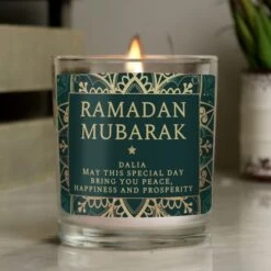 Personalised Eid And Ramadan Scented Jar Candle