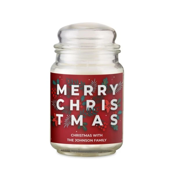 Personalised Christmas Large Scented Jar Candle 5 Personalised Christmas Large Scented Jar Candle - Image 5