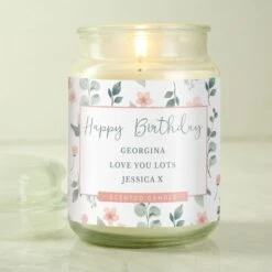 Personalised Floral Large Scented Jar Candle 8 Personalised Floral Large Scented Jar Candle -Xmas Decor Shop p0512ae48 2