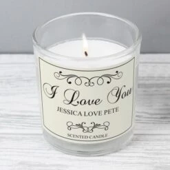 Personalised Black Swirl Scented Jar Candle -Xmas Decor Shop p0512w24 2