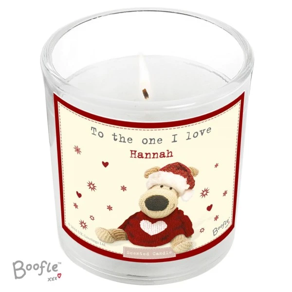 Personalised Boofle Christmas Love Scented Jar Candle 2 Personalised Boofle Christmas Love Scented Jar Candle - Image 2