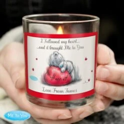 Personalised Me To You Heart Scented Jar Candle 6 Personalised Me To You Heart Scented Jar Candle -Xmas Decor Shop p0512z25 2