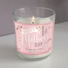Personalised Floral Bouquet 1st Mothers Day Scented Jar Candle