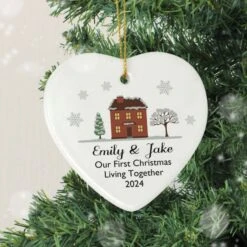 Personalised Cosy Christmas Ceramic Heart Decoration 5 Personalised Cosy Christmas Ceramic Heart Decoration -Xmas Decor Shop p0805l09 2