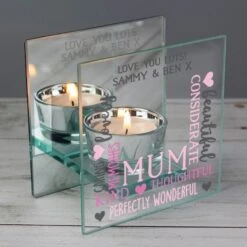 Personalised Mum Mirrored Glass Tea Light Holder 6 Personalised Mum Mirrored Glass Tea Light Holder -Xmas Decor Shop p1007c88 2